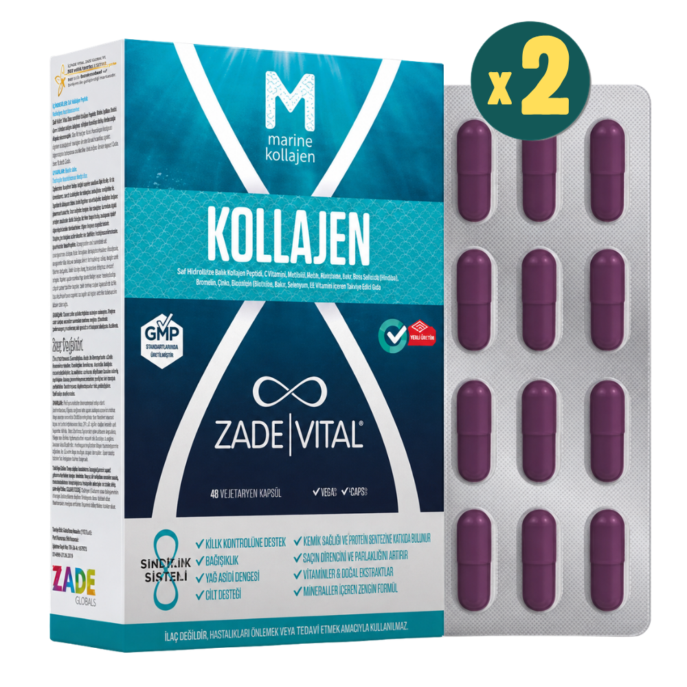 Zade Vital Marine Collagen 40 Kapsül 2 Adet Fiyatları - Modern Eczane
