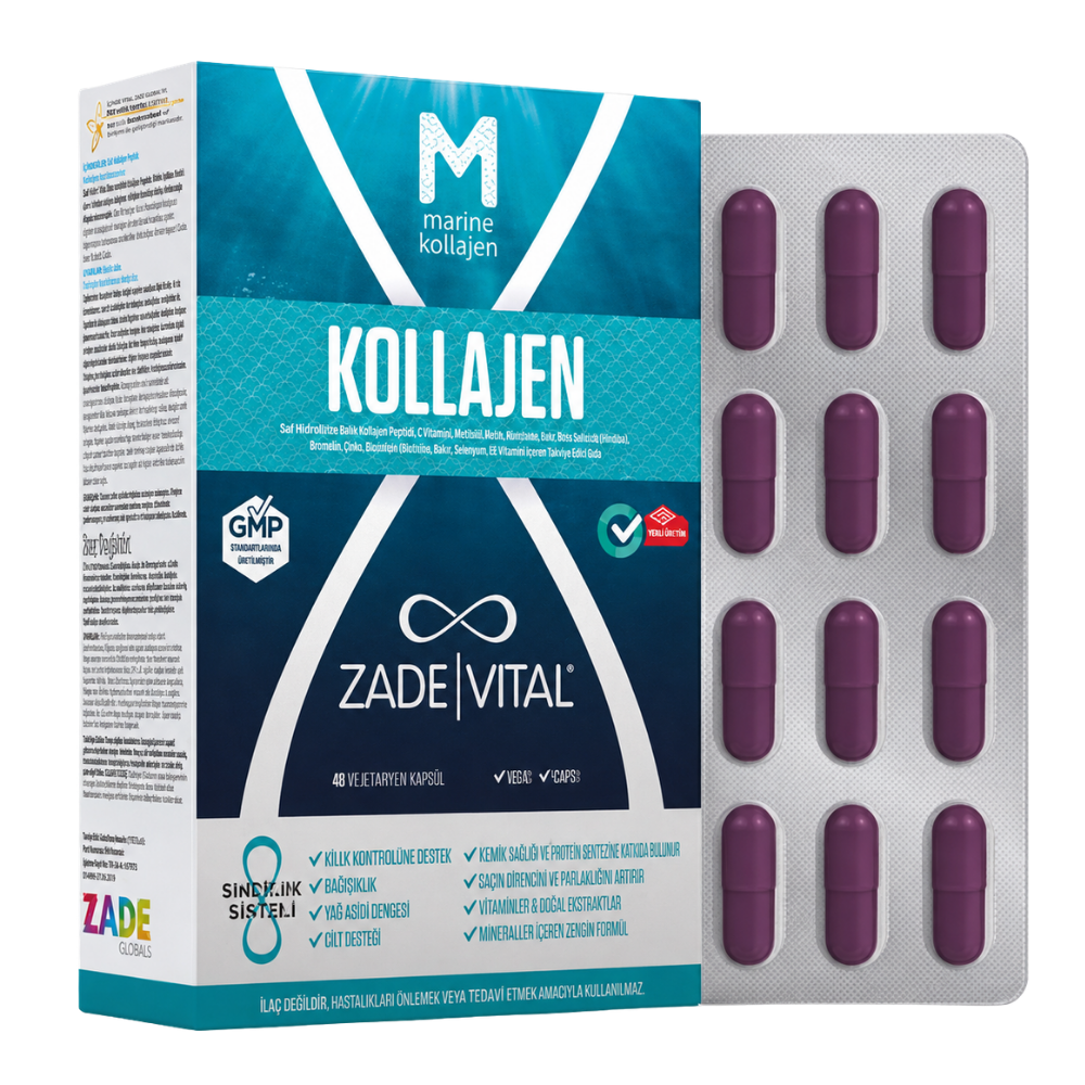 Zade Vital Marine Collagen 40 Kapsül Fiyatları - Modern Eczane