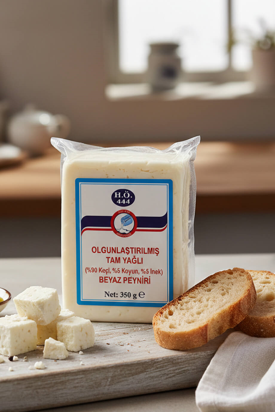 Olgunlaştırılmış Tam Yağlı(%90 Keçi,%5Koyun ,%5Keçi) Beyaz Peyniri-350 gr