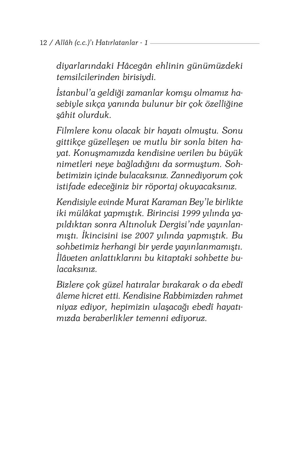 Allah'ı Hatırlatanlar - 1 - Y. Selman Tan