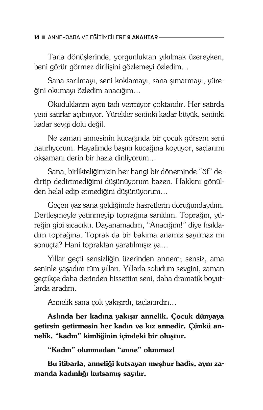Anne - Baba ve Eğitimcilere 9 Anahtar - Şerife Tortop