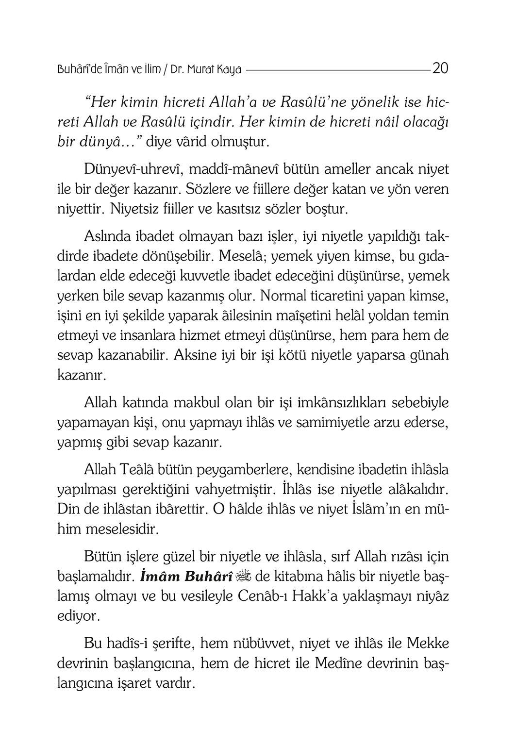 Buhari'de İman ve İlim - Doç. Dr. Murat Kaya