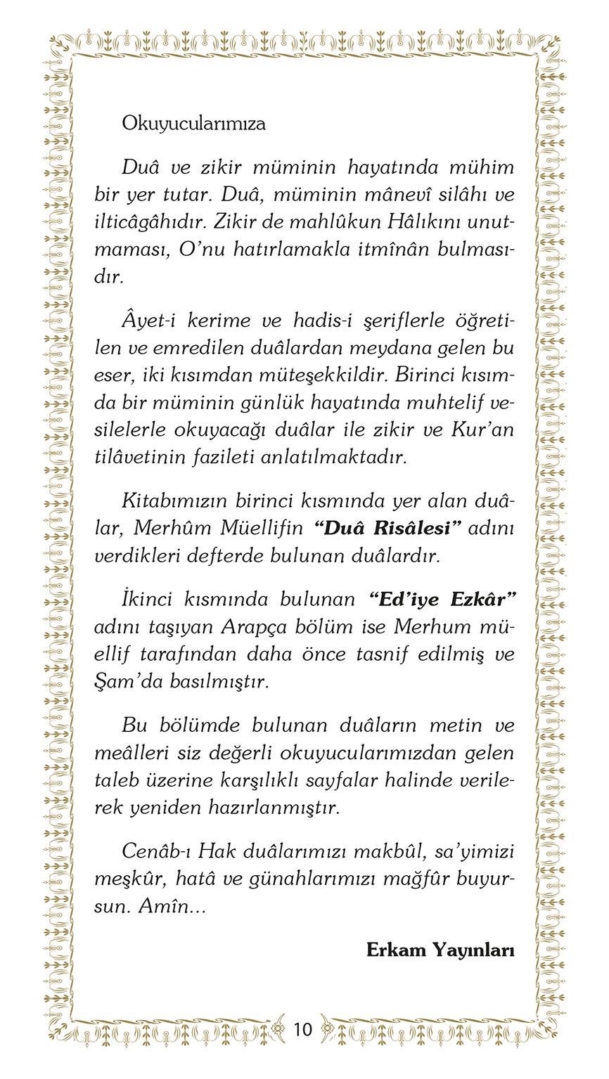 Dualar ve Zikirler - Mahmud Sami Ramazanoğlu