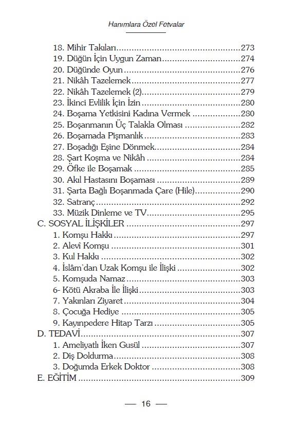Hanımlara Özel Fetvalar - Faruk Beşer