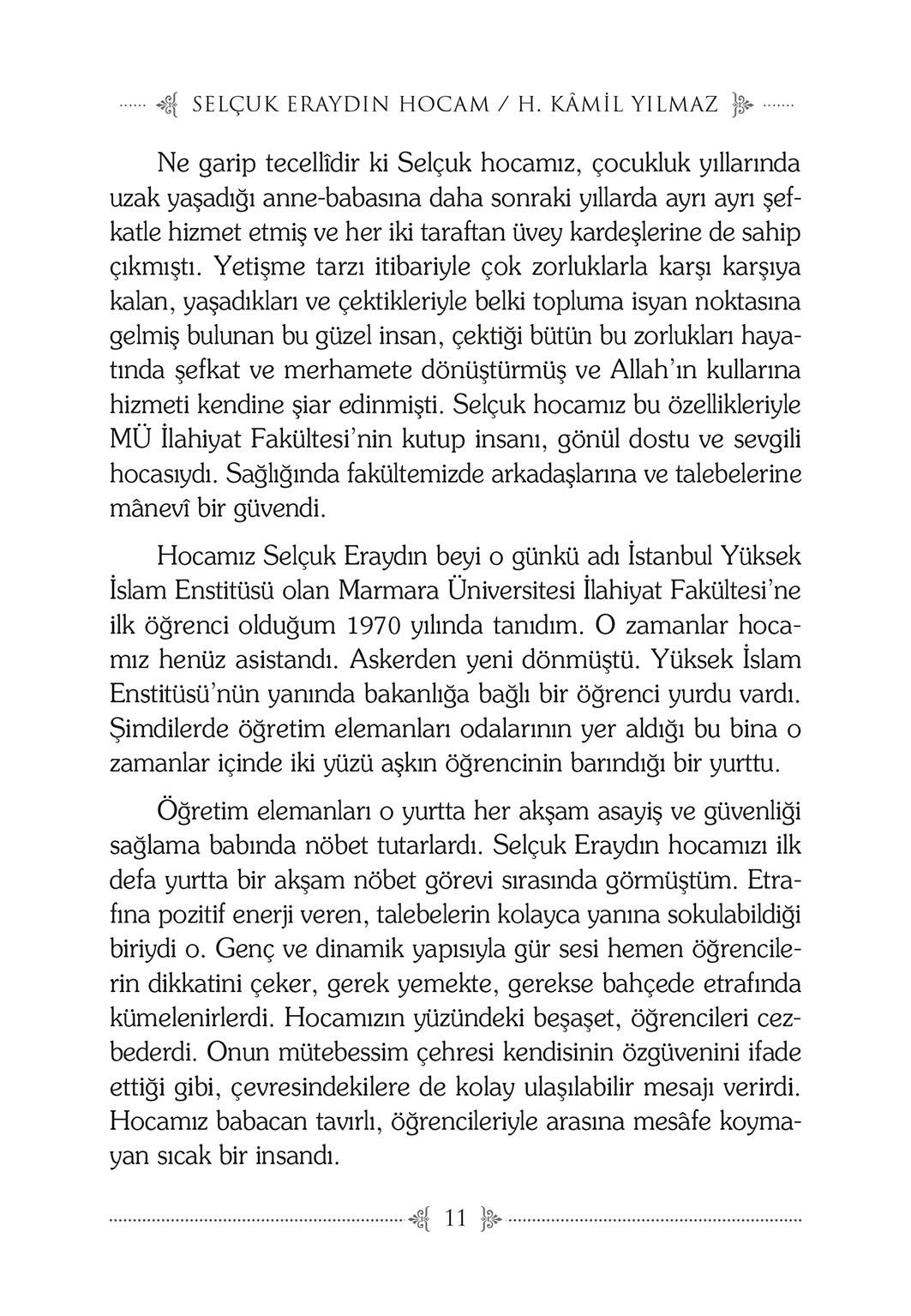 Hocamız Selçuk Eraydın - Prof. Dr. Hasan Kamil Yılmaz