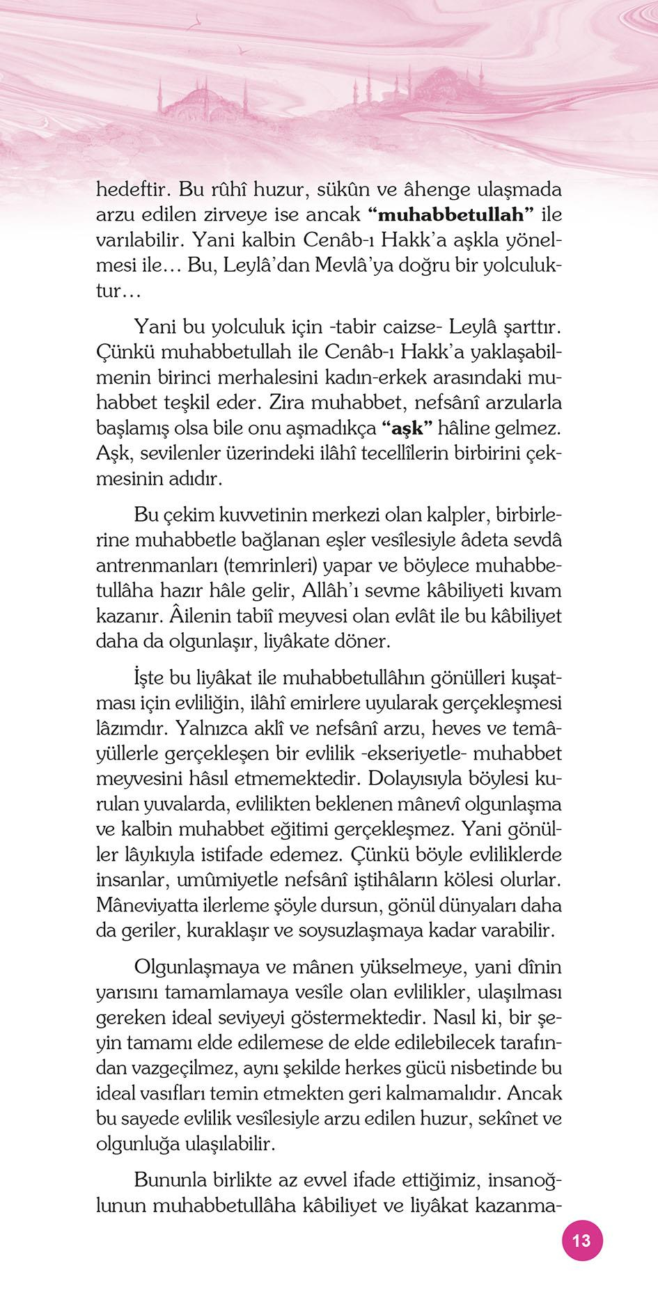 Huzurlu Aile Yuvası (Lüks Baskı Davetiye Formatlı) - Osman Nuri Topbaş