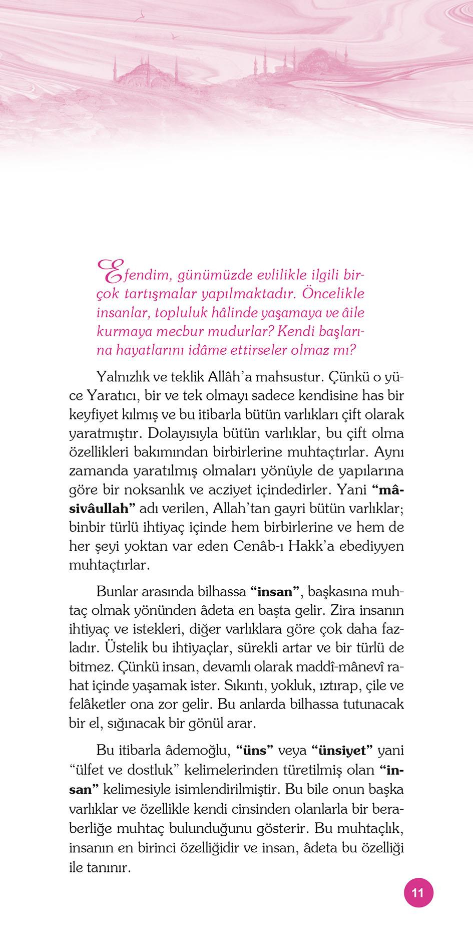 Huzurlu Aile Yuvası (Lüks Baskı Davetiye Formatlı) - Osman Nuri Topbaş