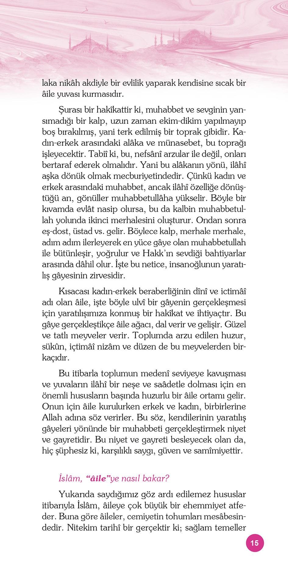 Huzurlu Aile Yuvası (Lüks Baskı Davetiye Formatlı) - Osman Nuri Topbaş