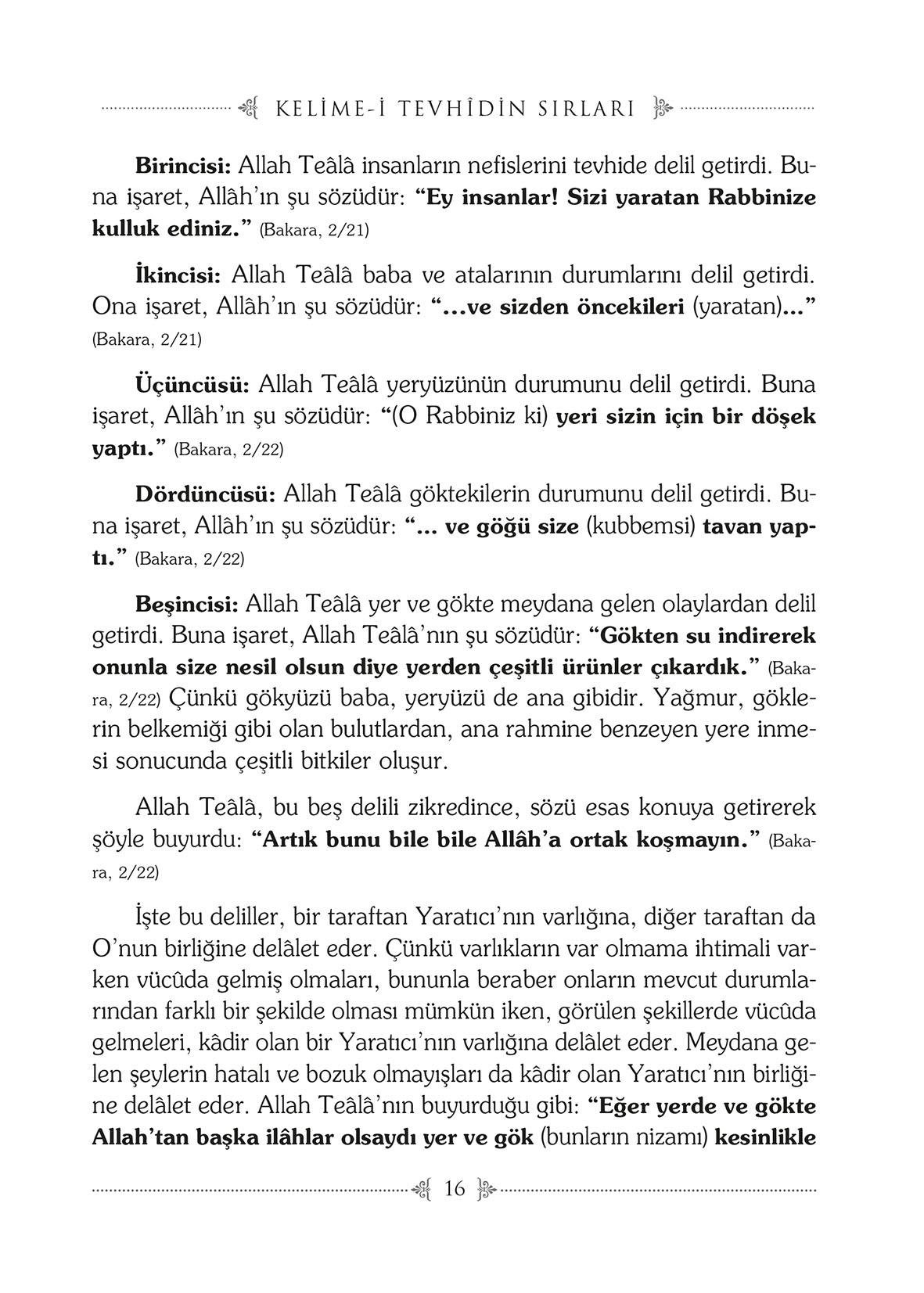 Kelime-i Tevhidin Sırları - Fahreddin Râzî