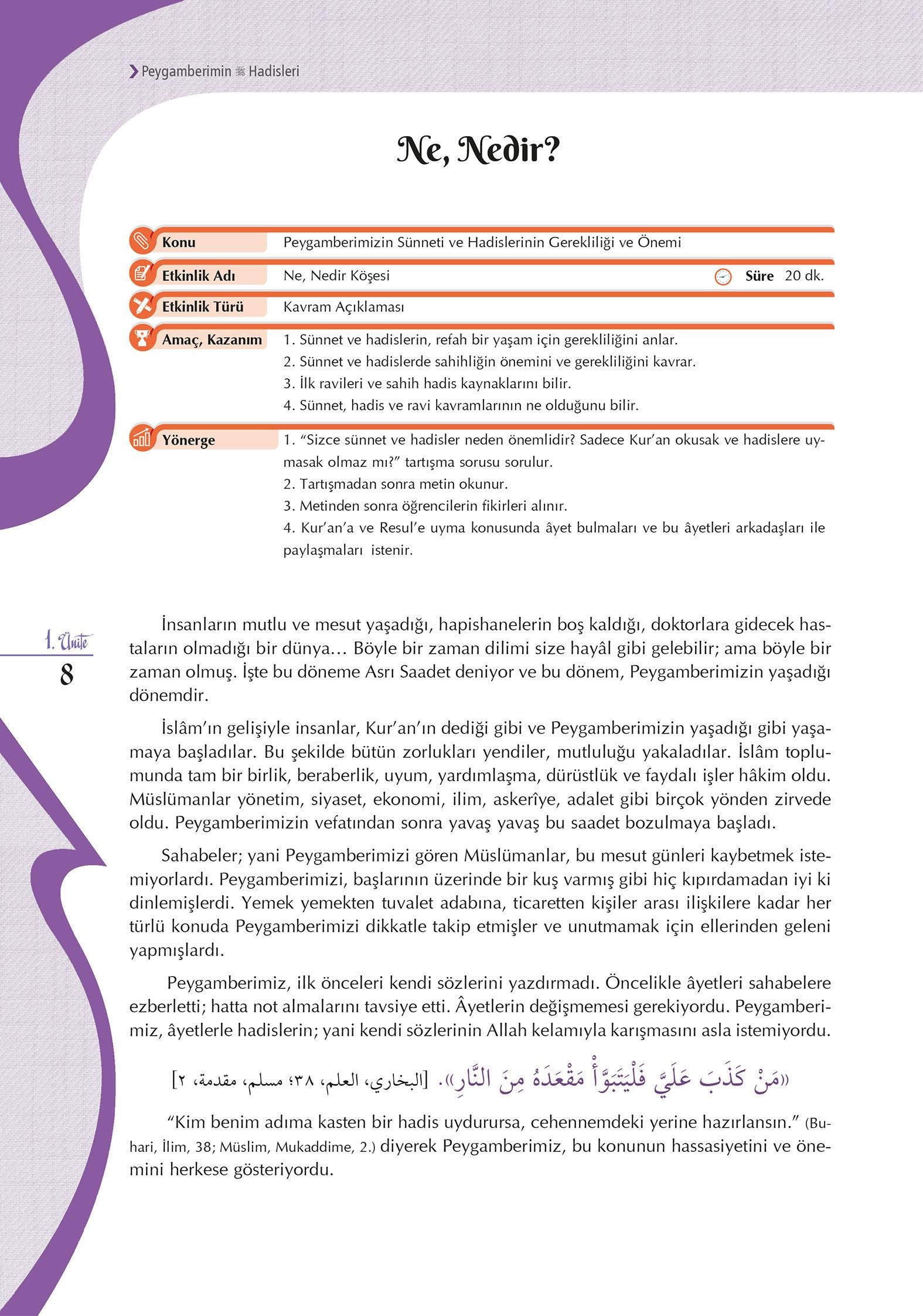 Peygamberimin Hadisleri - Handan Yalvaç Arıcı, Esma Budak