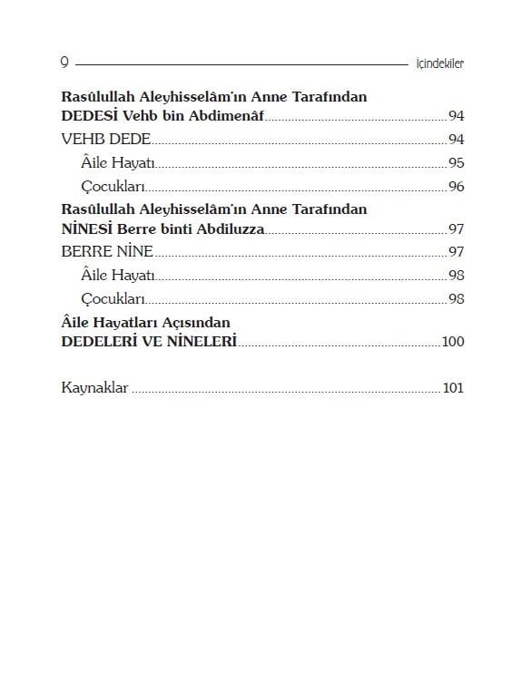 Rasulüllah Aleyhi̇sselamin Dedeleri̇ Ve Ni̇neleri̇ - Adem Saraç 