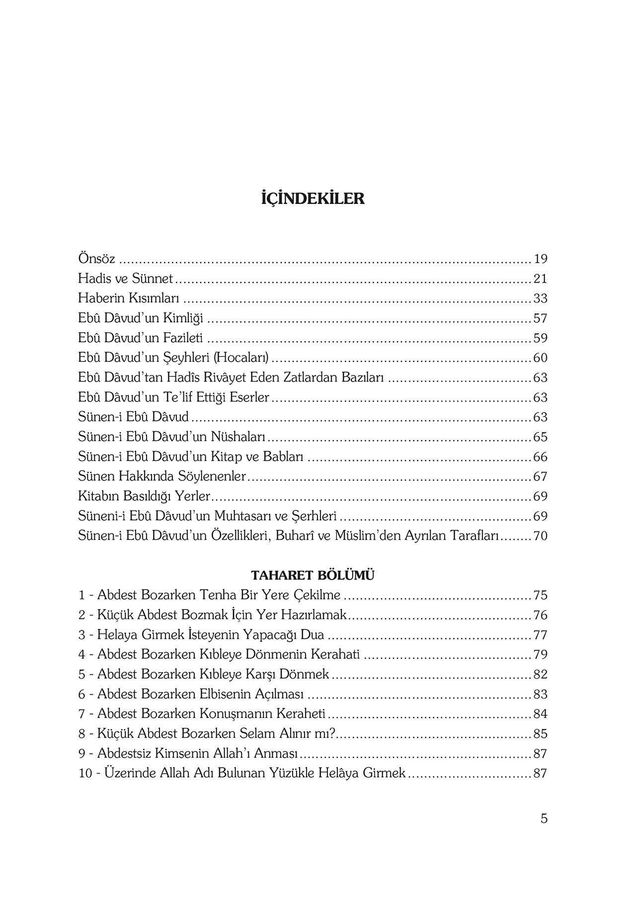 Sünen-i Ebî Davud ve Tercemesi (5 Cilt) - İmam Hafız Ebu Davud