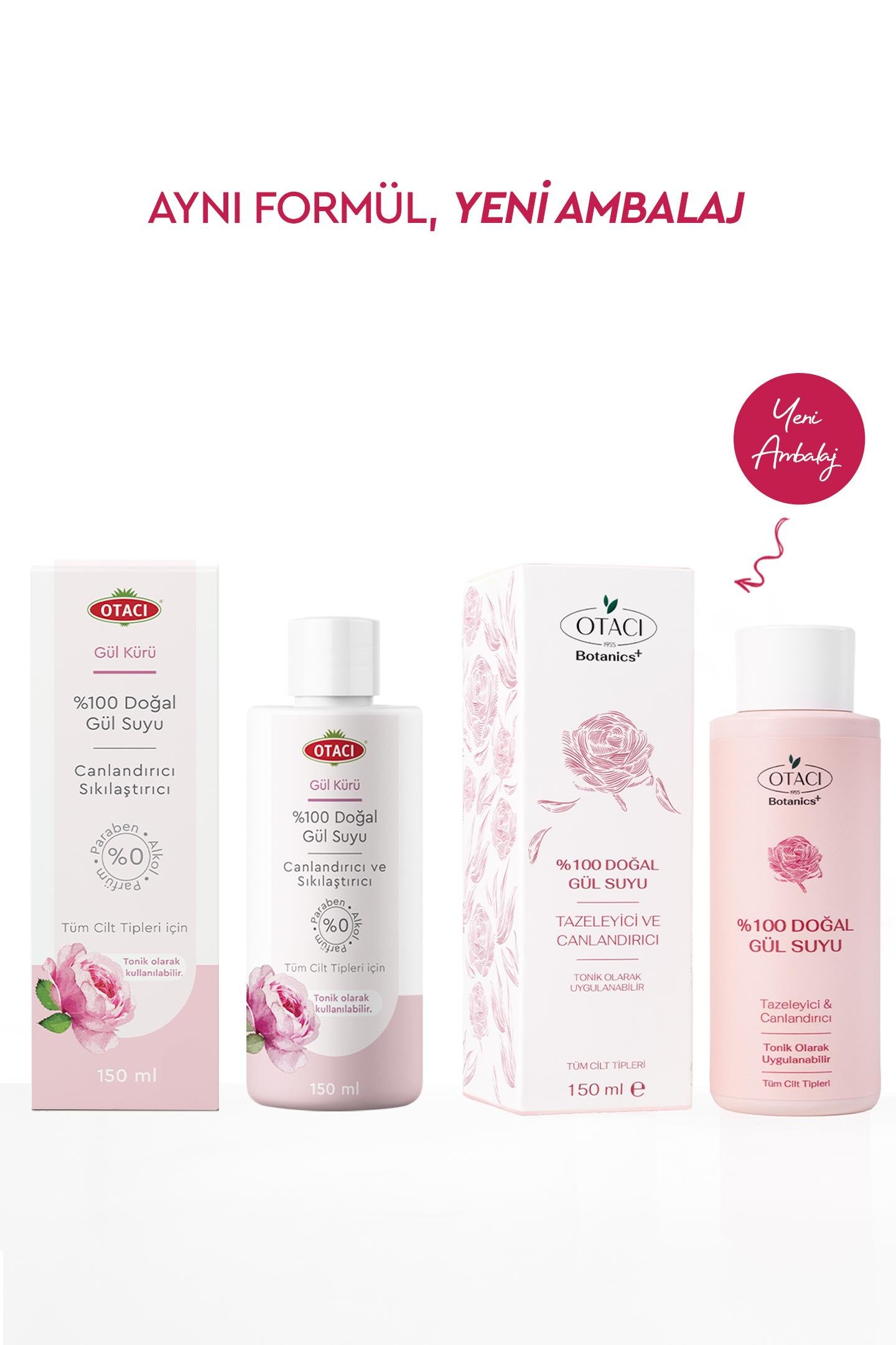 %100 DOGAL GÜL SUYU 150 ML