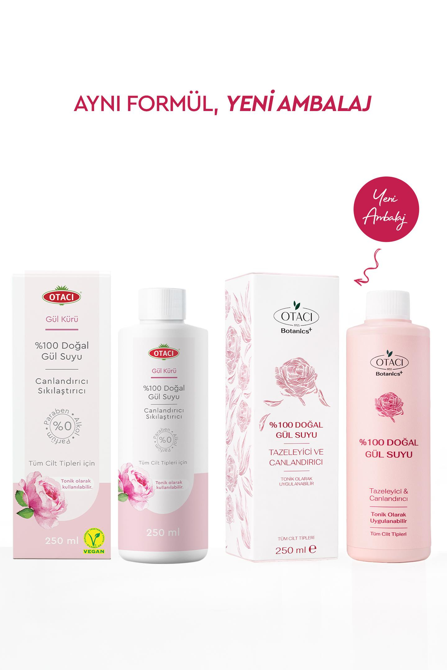 %100 DOGAL GÜL SUYU 250 ML