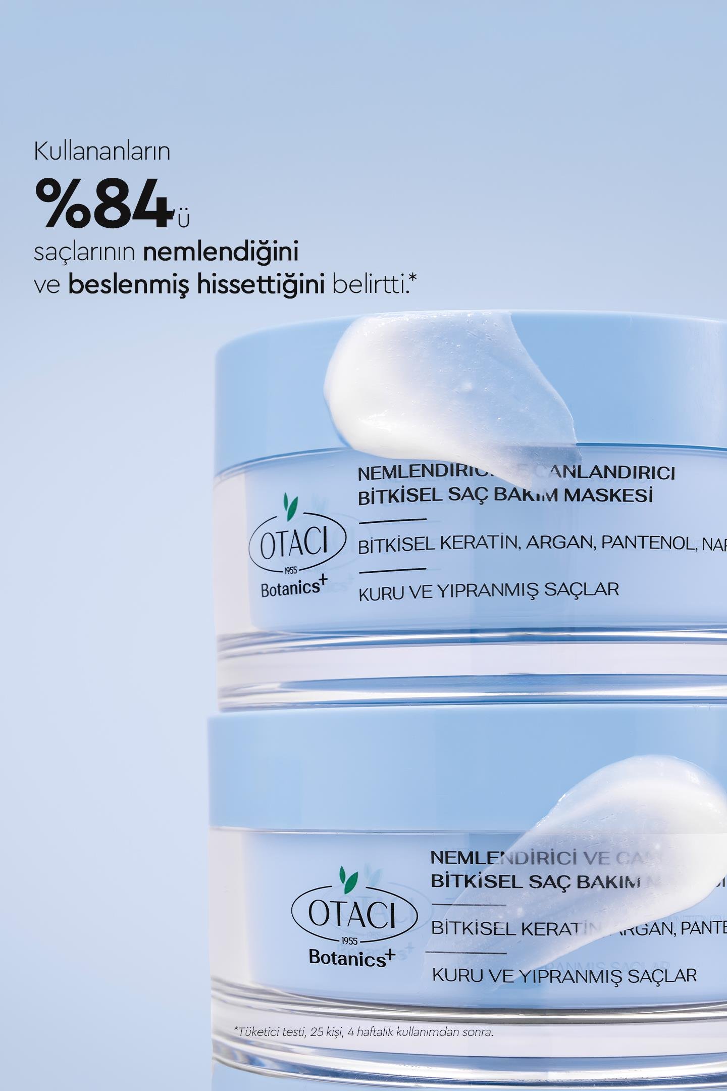 OTACI BOTANİCS+ NEMLENDİRİCİ & CANLANDIRICI BİTKİSEL SAÇ BAKIM MASKESİ
KURU VE YIPRANMIŞ SAÇLAR