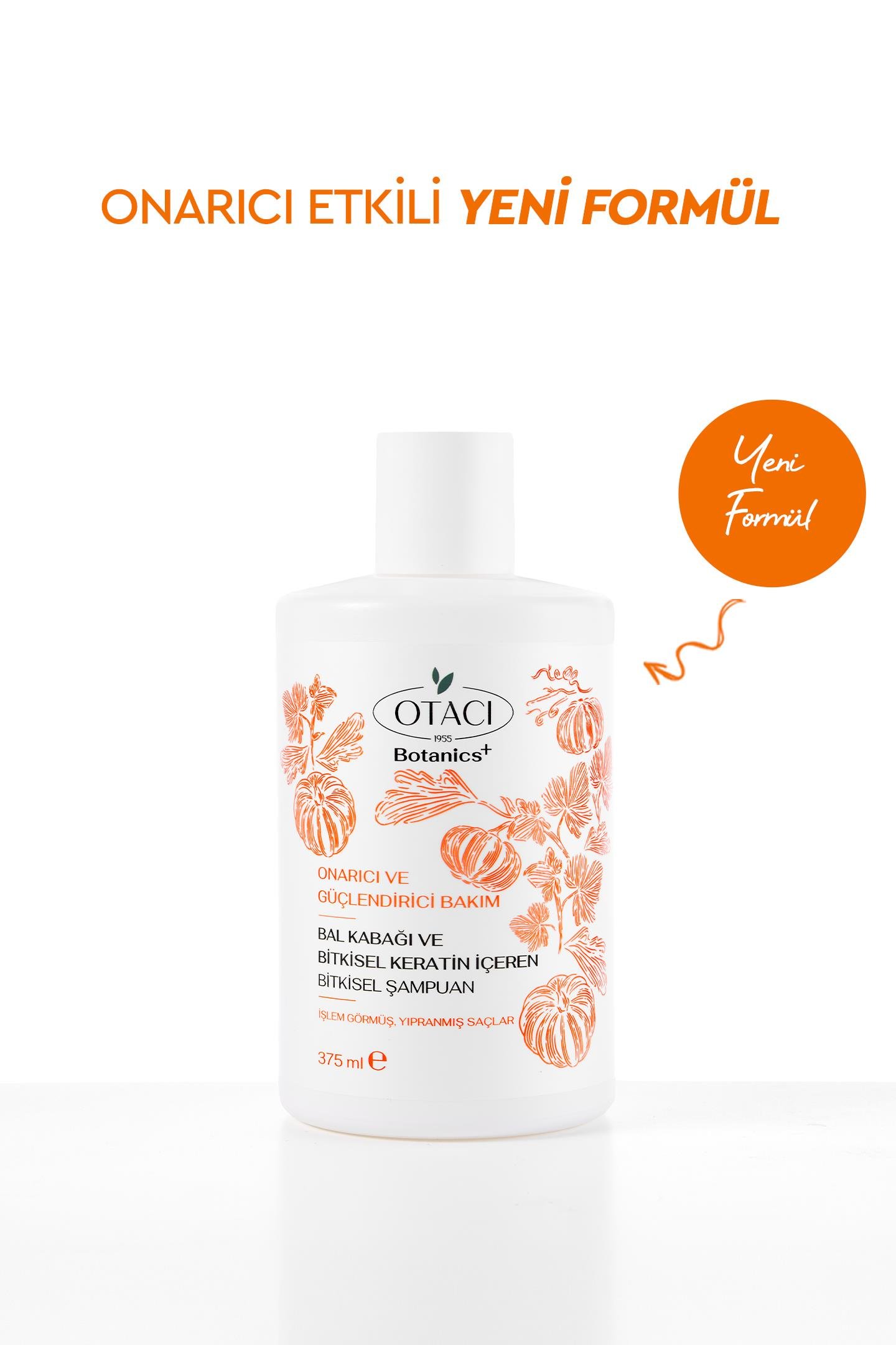 Botanics + Onarıcı & Güçlendiri Bakım- Balkabağı ve Bitkisel Keratin İçeren Bitkisel Şampuan