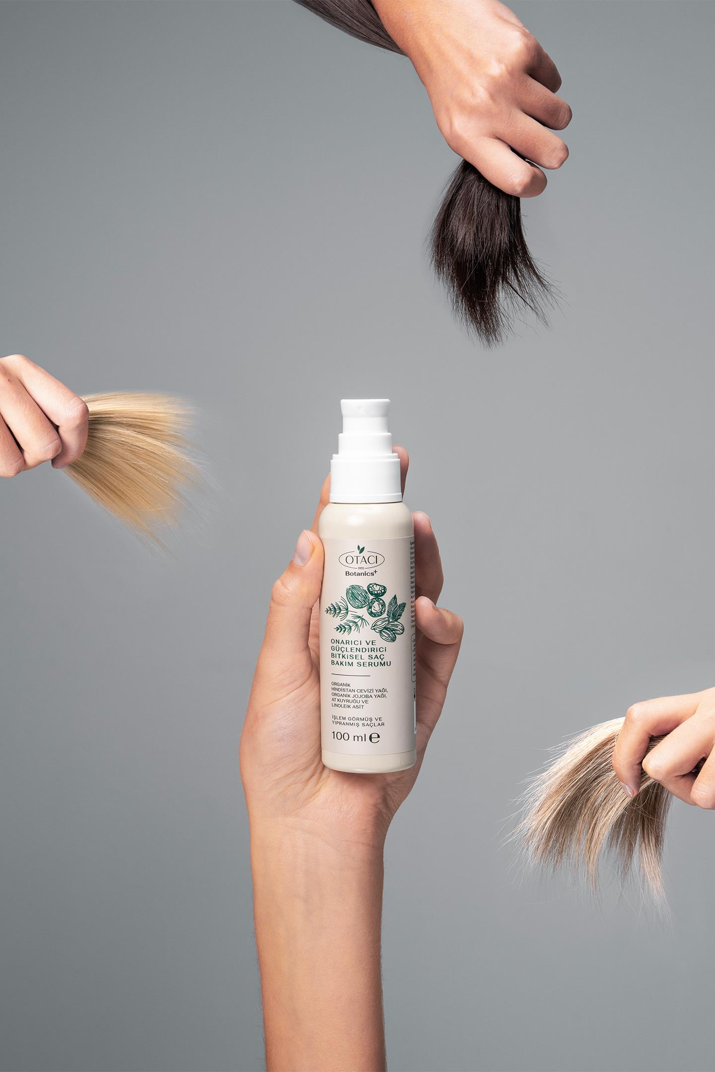 OTACI BOTANICS+ ONARICI VE GÜÇLENDİRİCİ BİTKİSEL SAÇ BAKIM SERUMU İŞLEM GÖRMÜŞ VE YIPRANMIŞ SAÇLAR