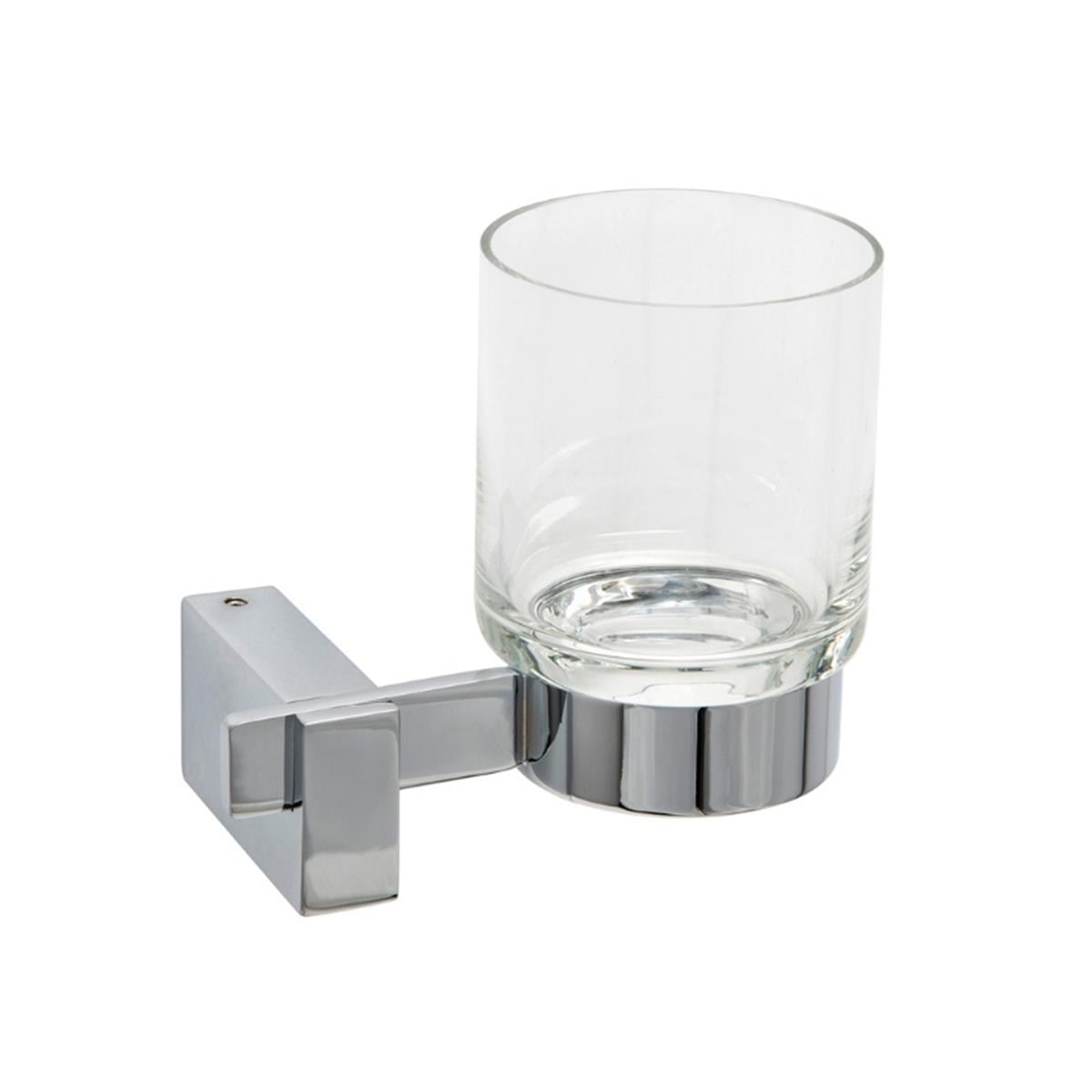 Aksu Flat Montajlı Diş Fırçalık Cam Krom