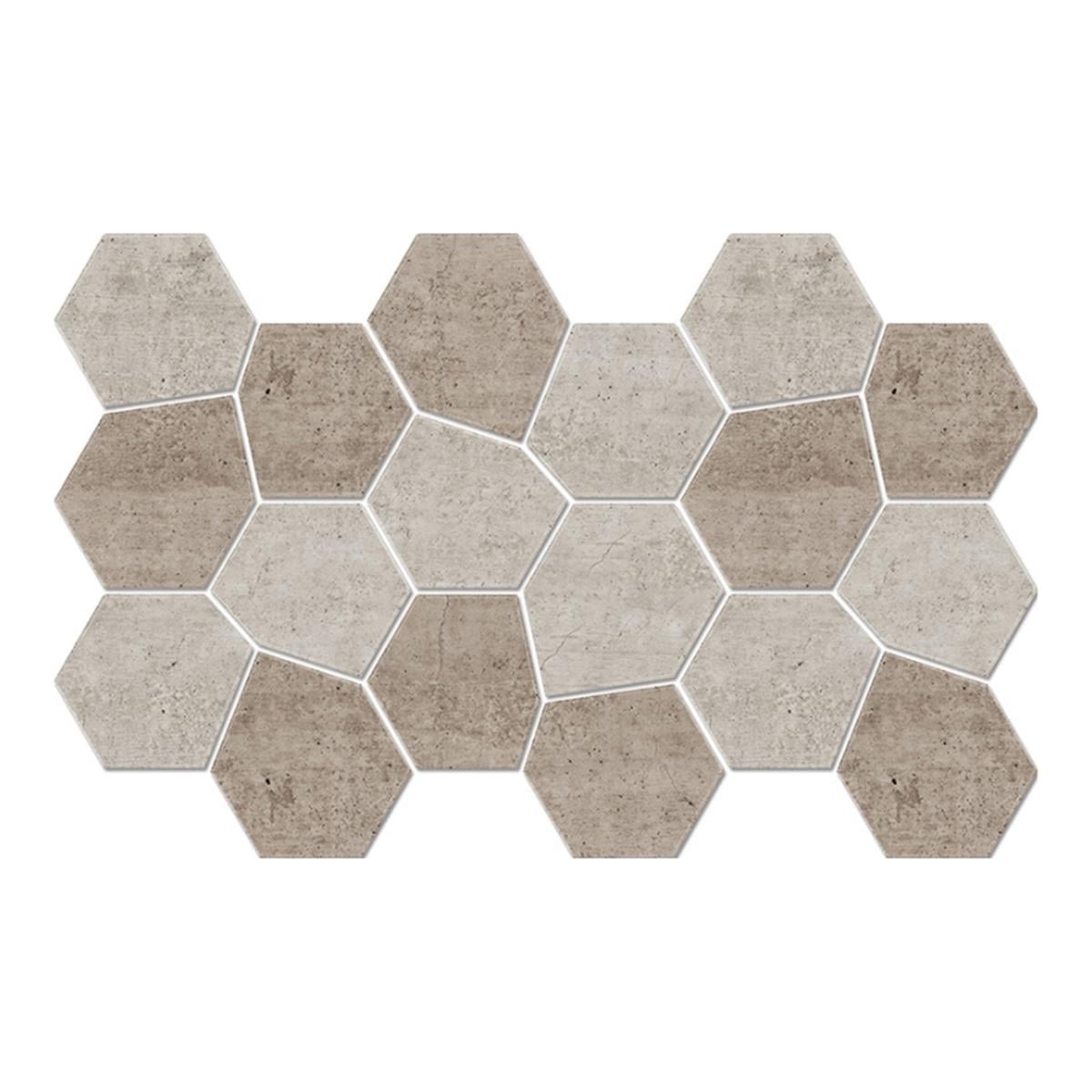 Betsan Hexa Mega Air Concrete Taupe Blend Light Dekor Mozaik