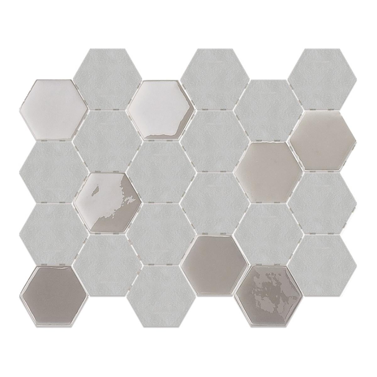 Betsan Hexa Mega Neostone Artistic Blend Sugar Grey 77x88 mm Dekor Mozaik