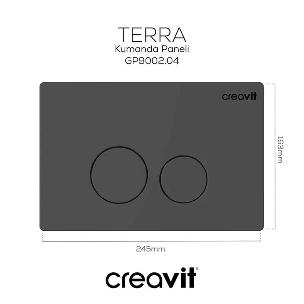 Creavit TERRA Mat Antrasit Boyalı Kumanda Paneli