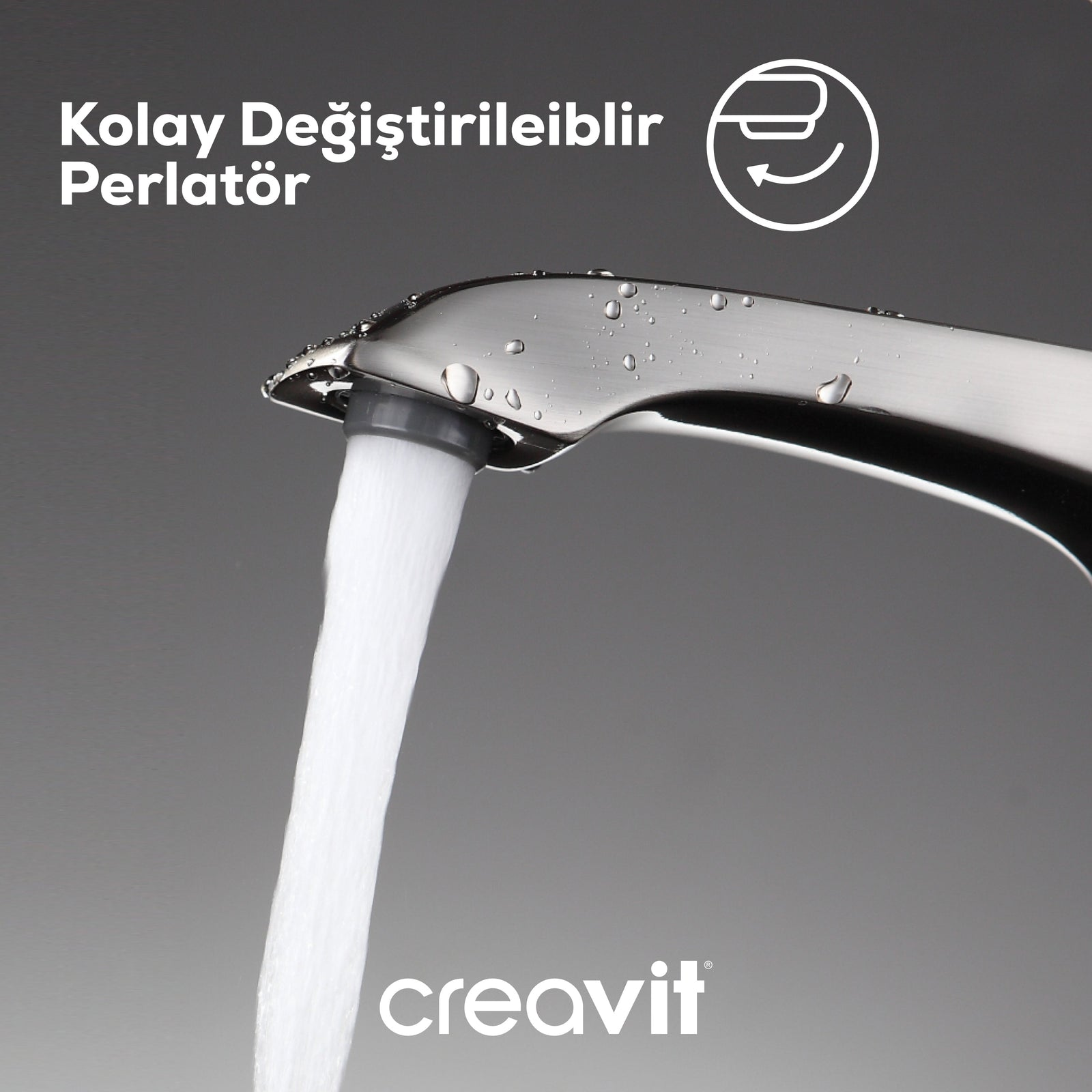 Creavit Avangart Lavabo Armatürü Altın