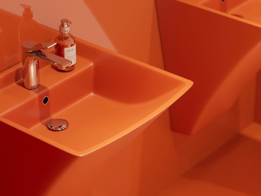 LUCCO 50 CM LOOP ASMA MONOBLOK LAVABO TURUNCU(TESHIR)