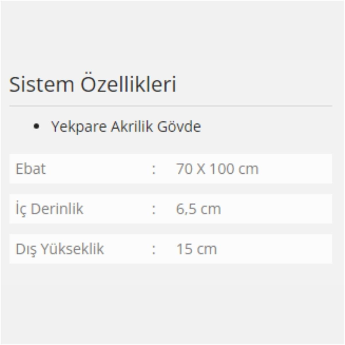 Formina Dikdörtgen Monoblok Duş Teknesi