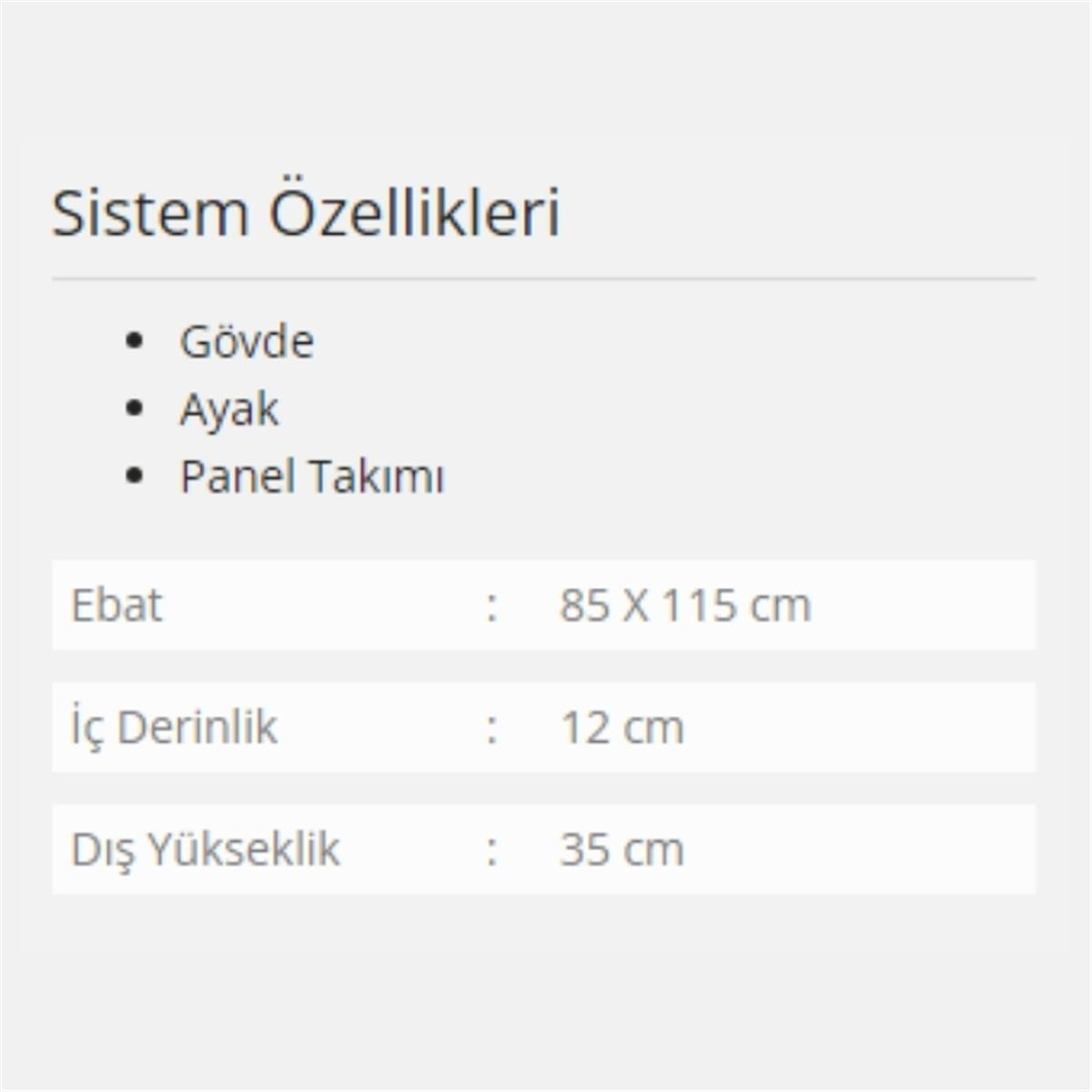 Formina Elips Panelli Duş Teknesi