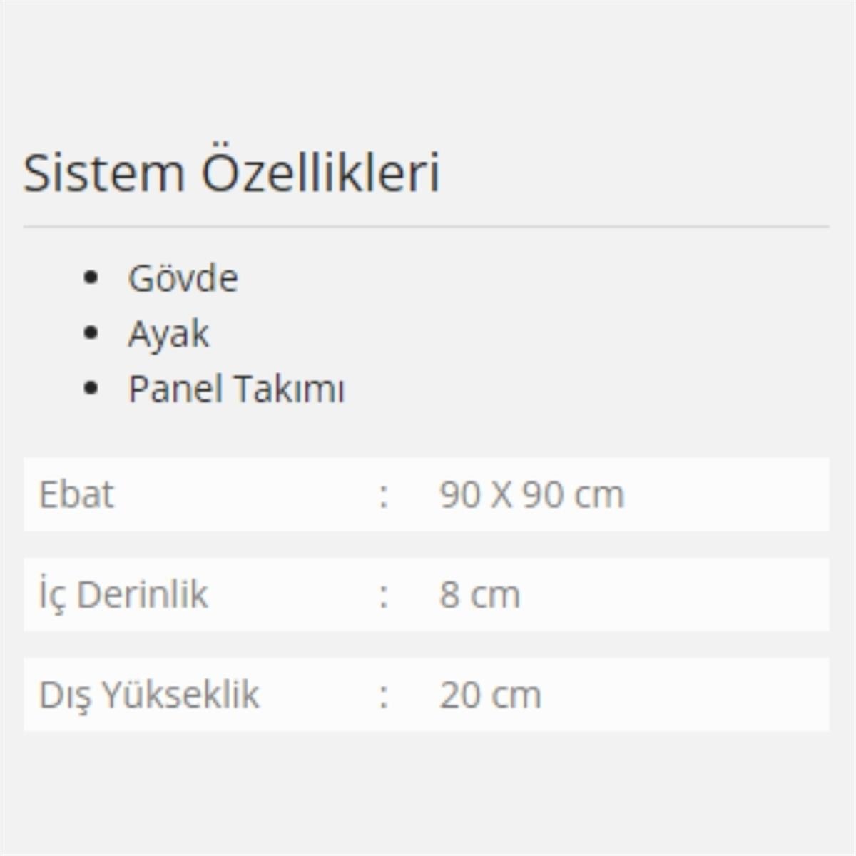 Formina Luna Panelli ve Oturmalı Duş Teknesi