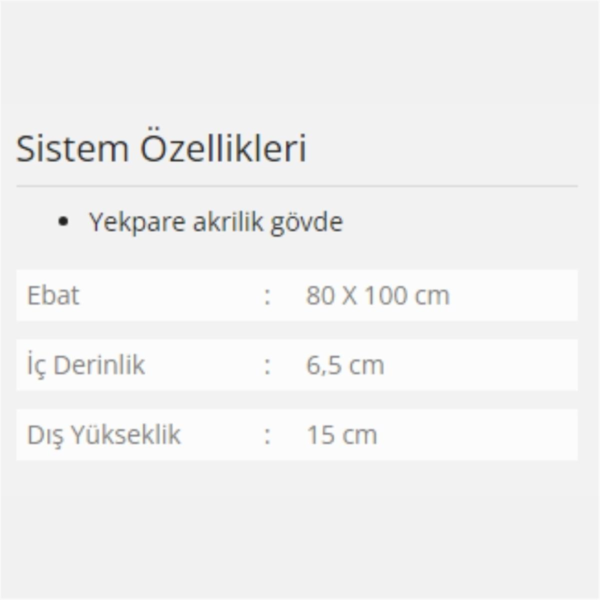 Formina Yarı Oval Monoblok Duş Teknesi