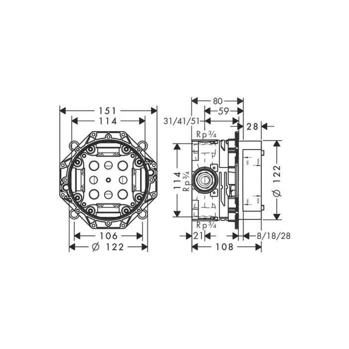 Hansgrohe İbox Universal Ankastre İç Set