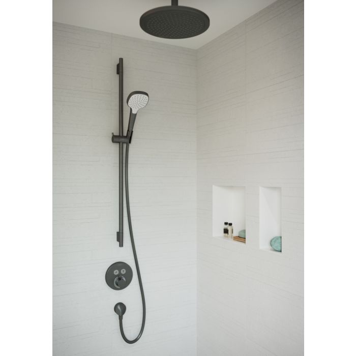 Hansgrohe FixFit Gönye çıkış çek valfsiz E Satin Siyah