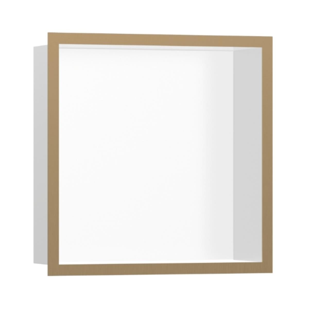 Hansgrohe XtraStoris Individual Duvar nişi Satin Beyaz tasarım çerçeveli 300/300/100 Mat Bronz