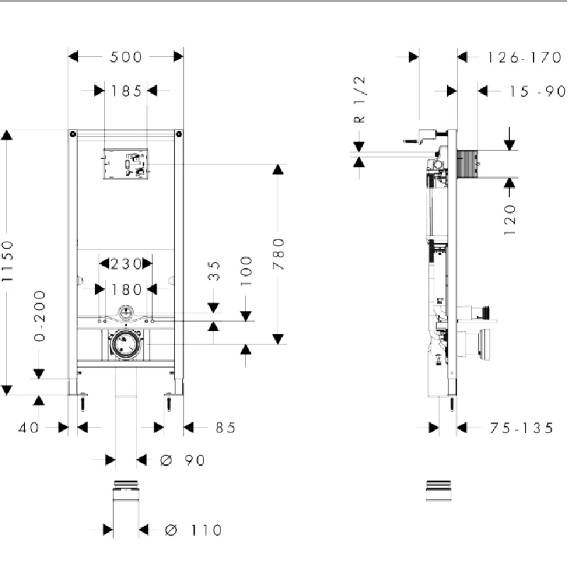 HANSGROHE İFRAME UNİVERSAL GÖMME REZERVUAR