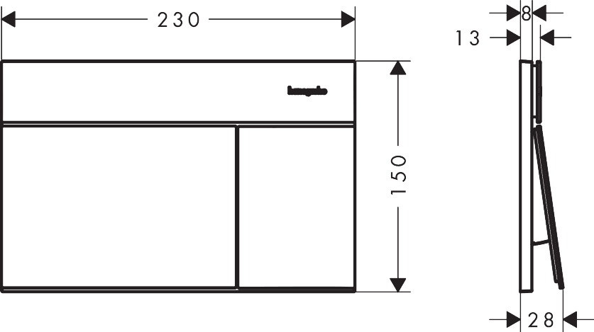Hansgohe iFrame Element E Kumanda Kapağı Mat Bronz