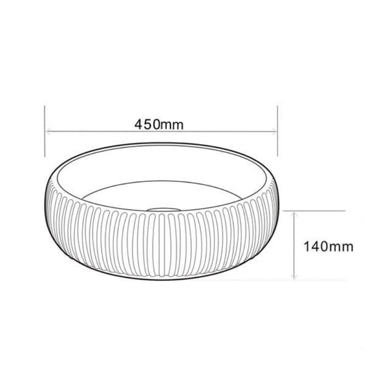 Lena E-4161A Tezgah Üstü Porselen Lavabo Altın