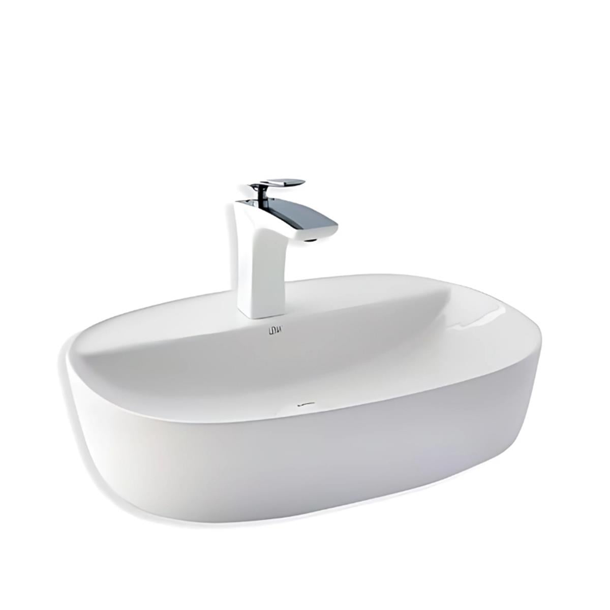 Lena E-2111 Tezgah Üstü Porselen Lavabo Beyaz