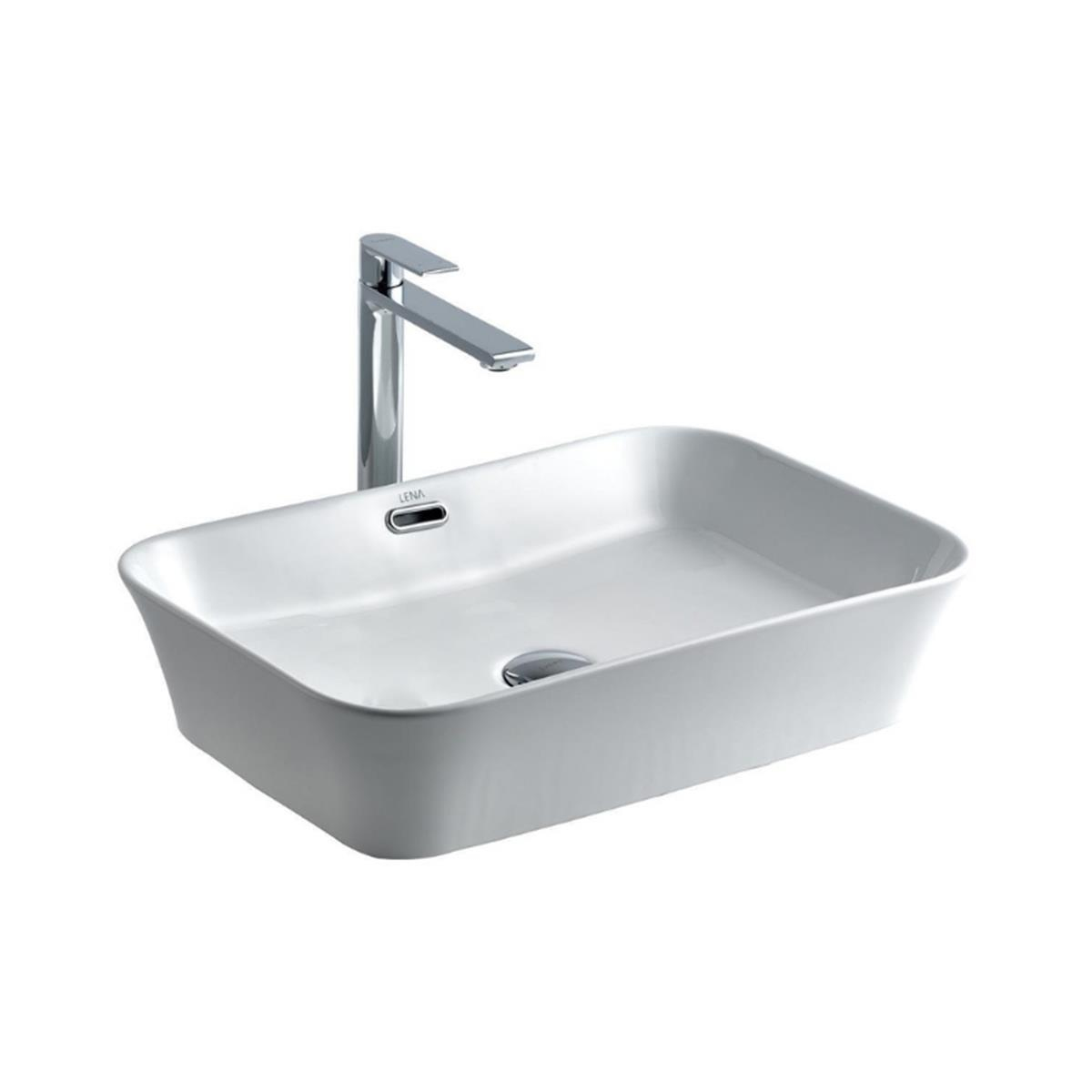 Lena E-4160 Tezgah Üstü Porselen Lavabo Beyaz