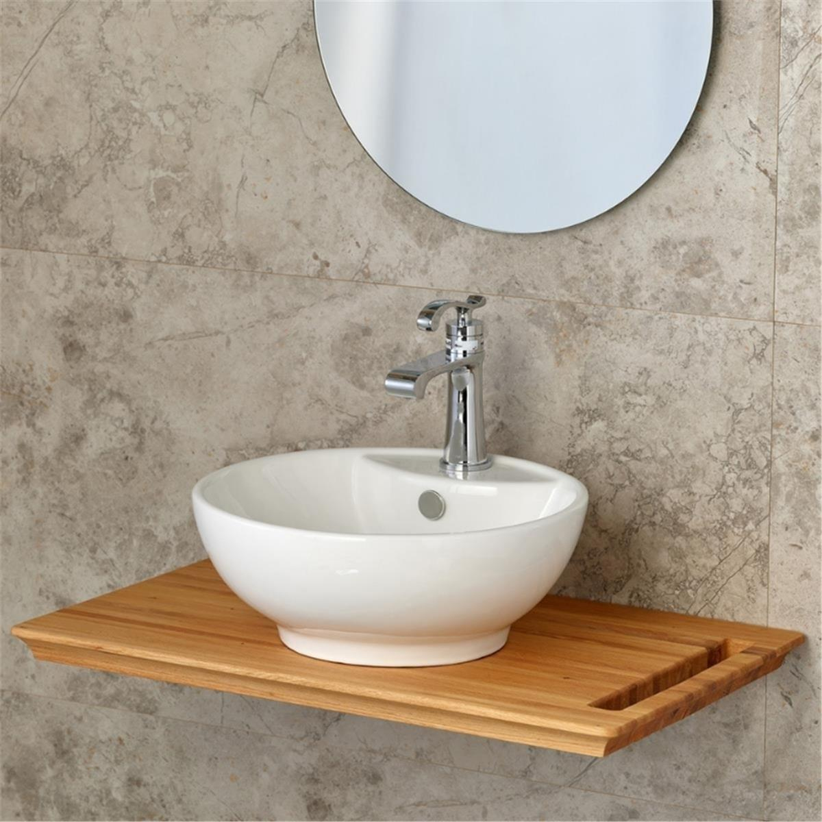 Lena E-5033 Tezgah Üstü Porselen Lavabo Beyaz