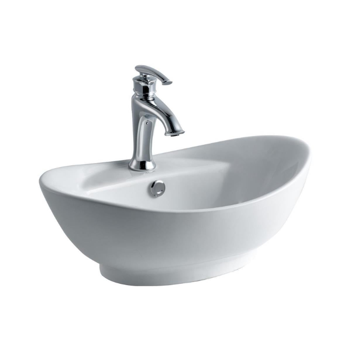 Lena E-5080 Tezgah Üstü Porselen Lavabo Beyaz
