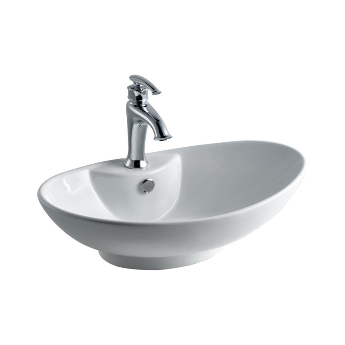 Lena E-5251 Tezgah Üstü Porselen Lavabo Beyaz