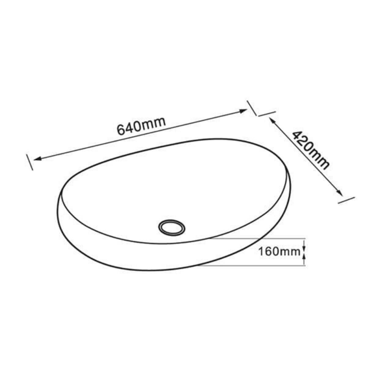Lena E-5257 Tezgah Üstü Porselen Lavabo Beyaz
