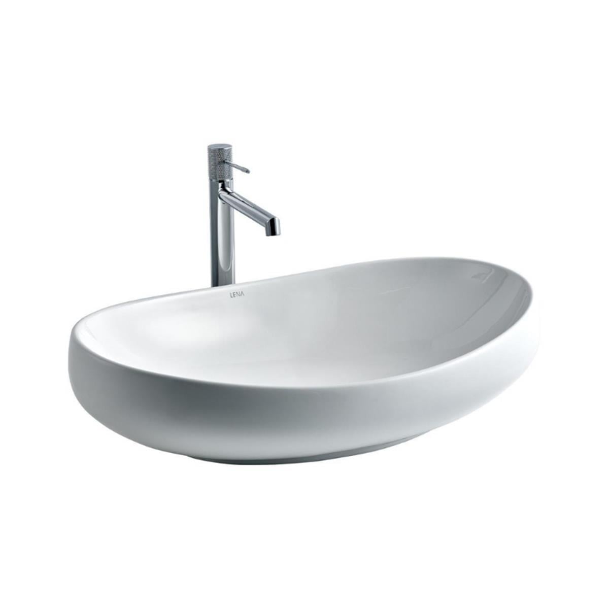 Lena E-5257 Tezgah Üstü Porselen Lavabo Beyaz