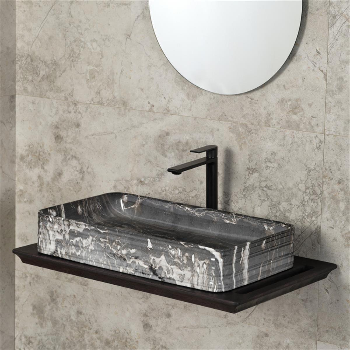 Lena E-2106M4 Tezgah Üstü Porselen Lavabo Karma