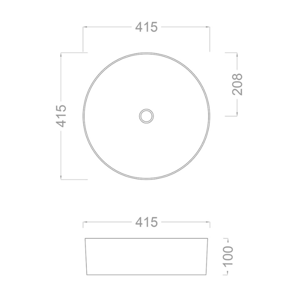 Pure Concept Marmo 42 cm Mat Altın Siyah Tezgah Üstü Çanak Lavabo