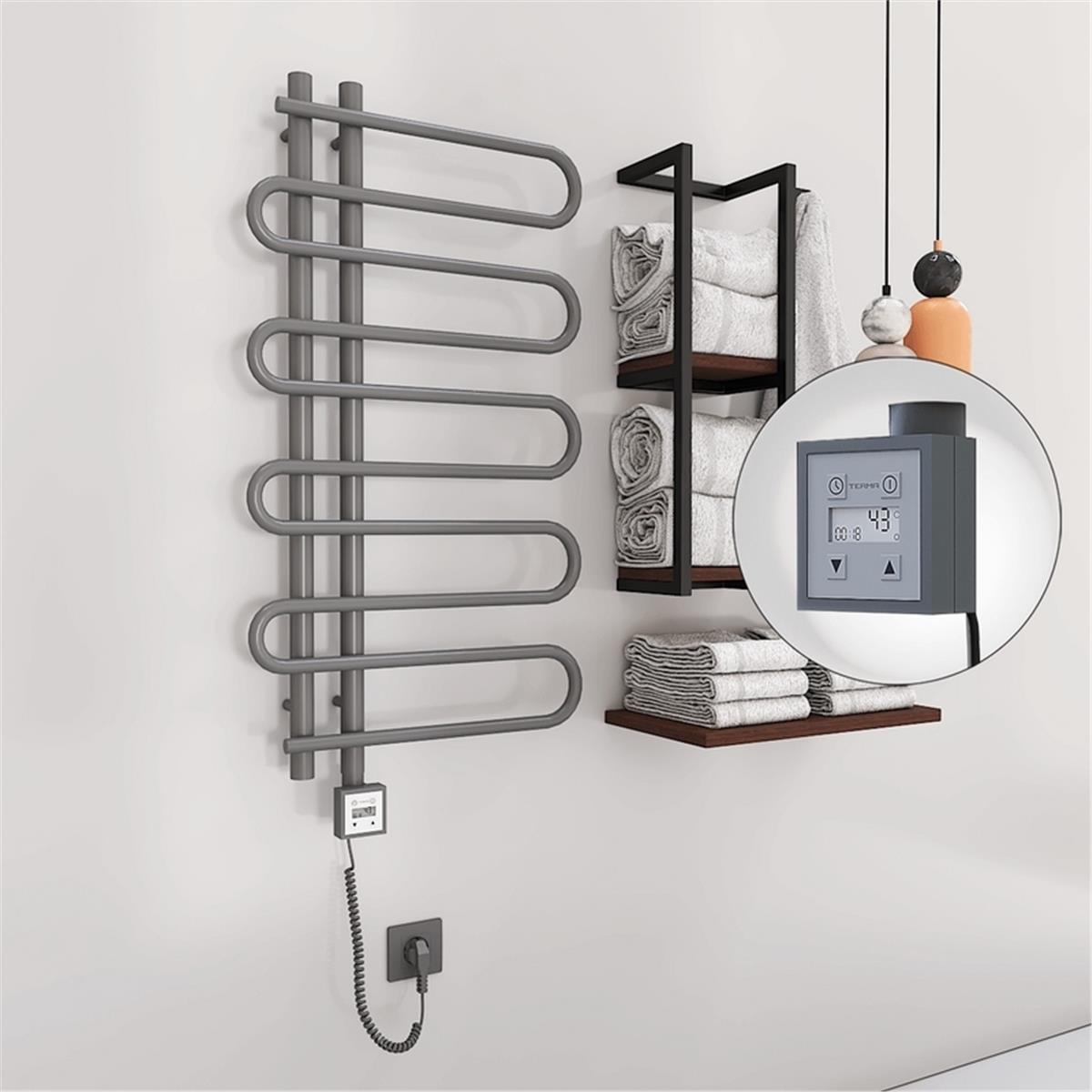 ZANTE Elektirikli Havlupan 500x1000 Antrasit (KTX3 Termostat) 300W