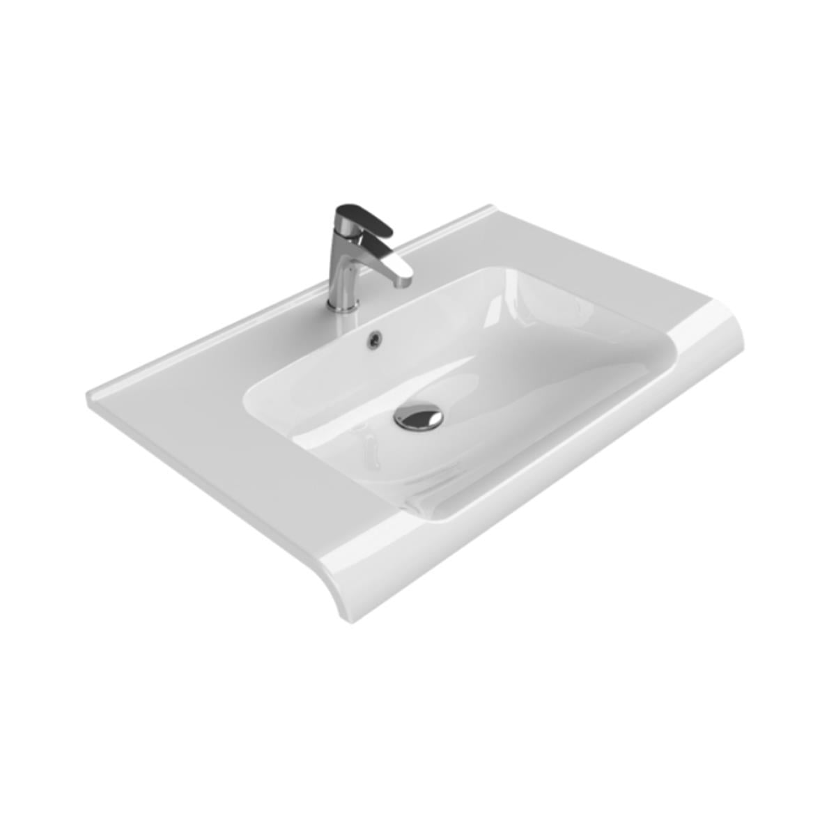 Turkuaz Anova 65 Cm Etajerli Lavabo 