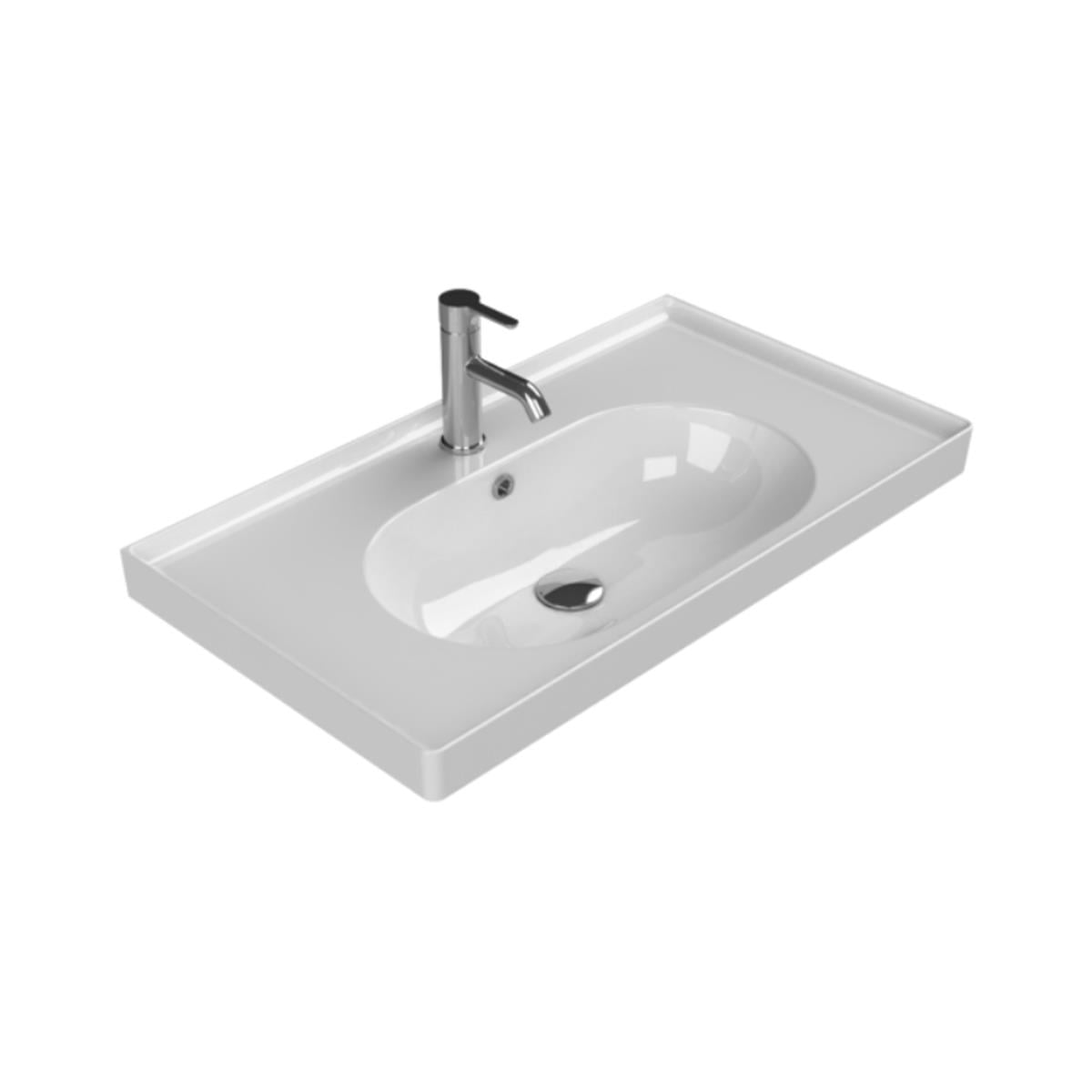 Turkuaz Arya 80 Cm Etajerli Lavabo