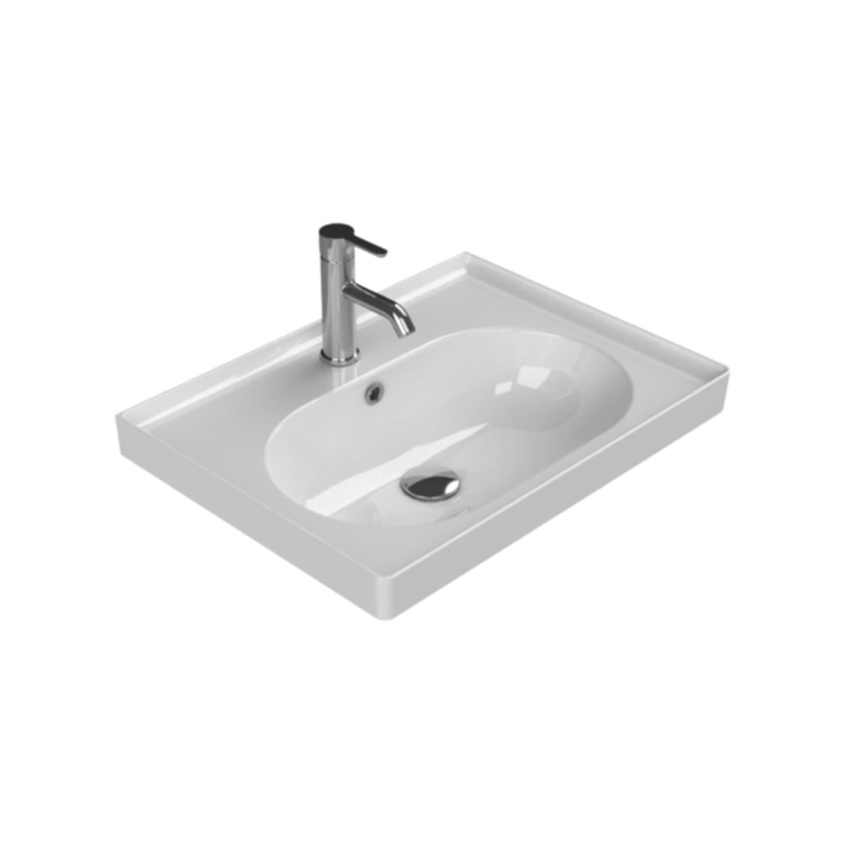 Turkuaz Arya 60 Cm Etajerli Lavabo